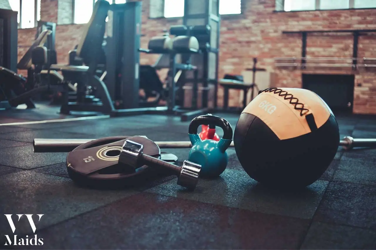 workout equipment inside a gym