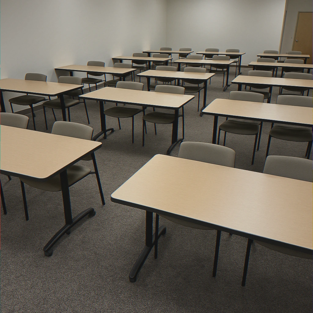 Empty conference room after cleaning