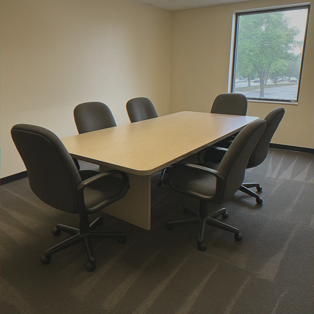 Empty conference room after cleaning service