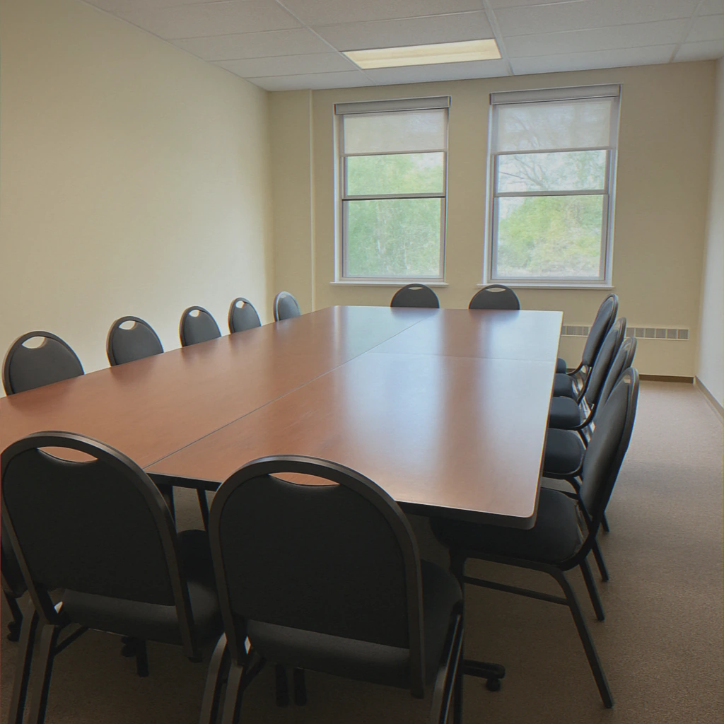 Empty conference room after cleaning