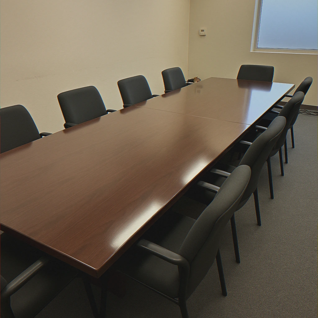 Empty conference room after cleaning service