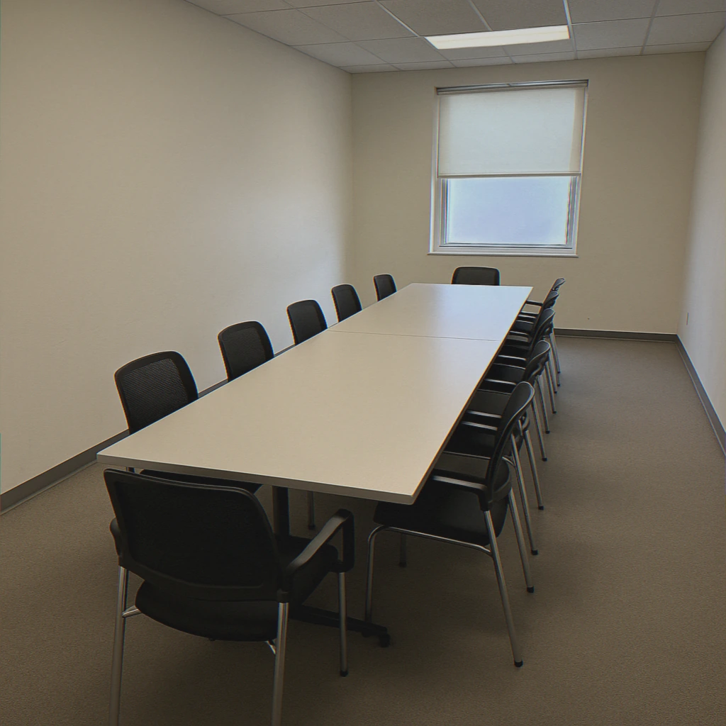 Empty conference room after cleaning service